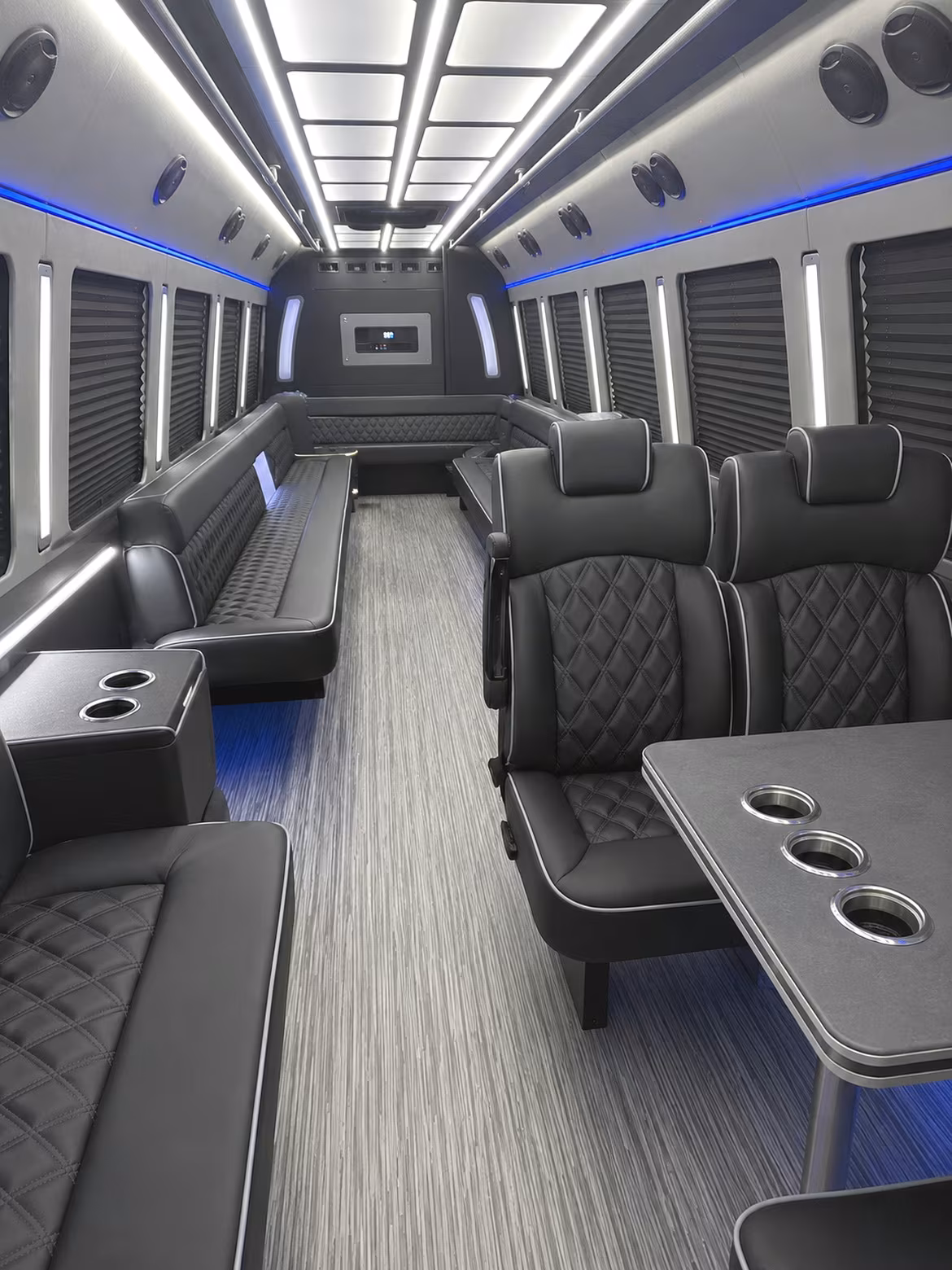 smyrna 25 passenger party bus inside