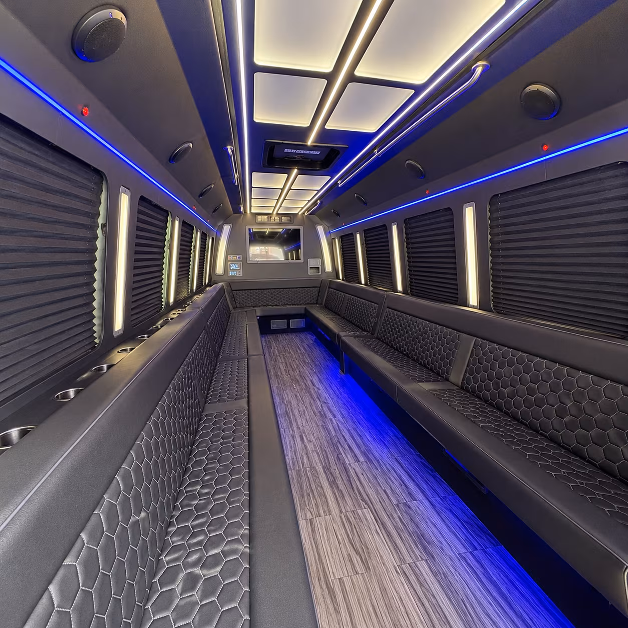 smyrna 30 passenger party bus interior