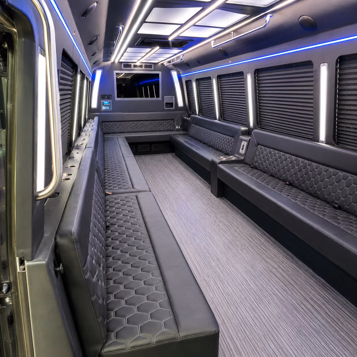 smyrna 40 passenger party bus interior
